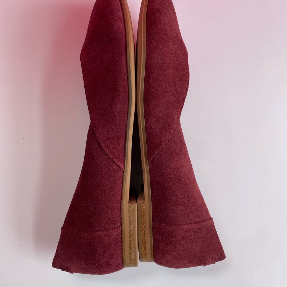 TOMS women’s Jutti Neat flats in suede Burgundy 6 - Picture 10 of 14